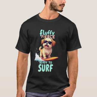 Coole Shih Tzu Surfende Hond T-shirt