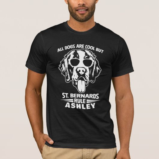 Coole Sint Bernard Regel Hond T-shirt (Voorkant)