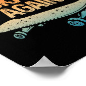 Coole Skateboard Kunst Voor Mannen Vrouwen Skaten Poster (Hoek)