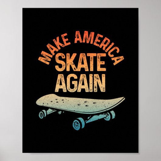 Coole Skateboard Kunst Voor Mannen Vrouwen Skaten Poster (Voorkant)