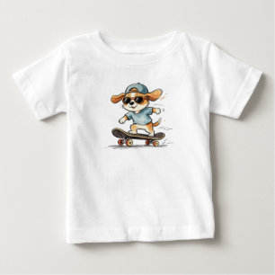 Coole Skater Puppy Hond Draagt Zonnebril en Pet G