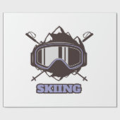 Coole skihelm cadeaupapier (Vlak)