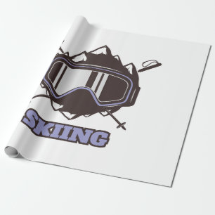 Coole skihelm cadeaupapier