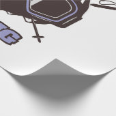 Coole skihelm cadeaupapier (Hoek)