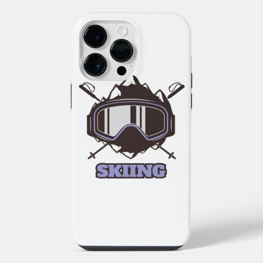 Coole skihelm  iPhone hoesje (Achterkant)
