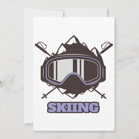 Coole skihelm kaart (Voorkant)