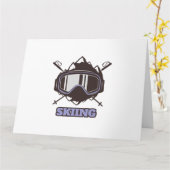 Coole skihelm  kaart (Gele Bloem)