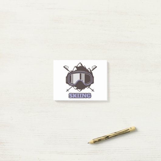 Coole skihelm post-it® notes (Op bureau)