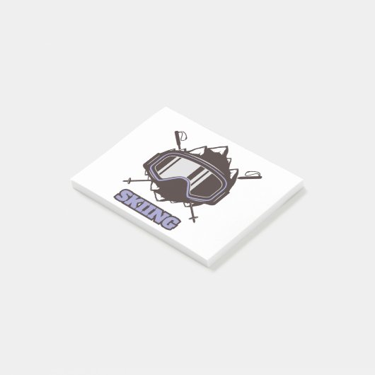 Coole skihelm post-it® notes (Schuin)