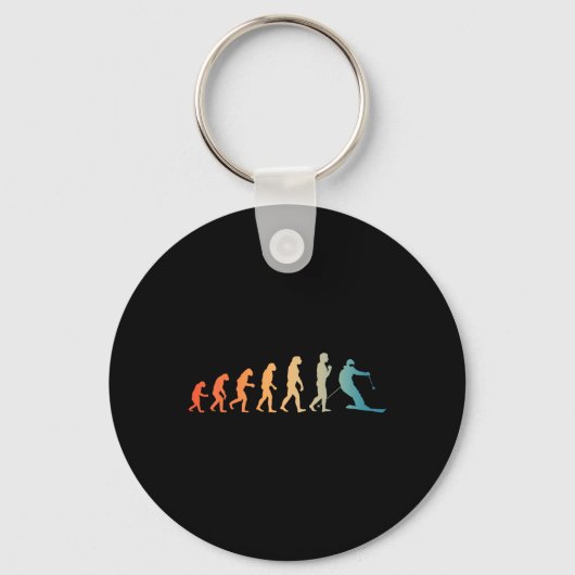 Coole skikunst voor mannen vrouwen skithema ski li sleutelhanger (Voorkant)