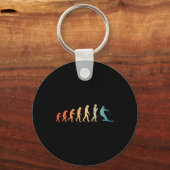 Coole skikunst voor mannen vrouwen skithema ski li sleutelhanger (Voorkant)