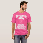 Coole skydiving kunst voor skydive parachute skydi t-shirt (Voorkant volledig)