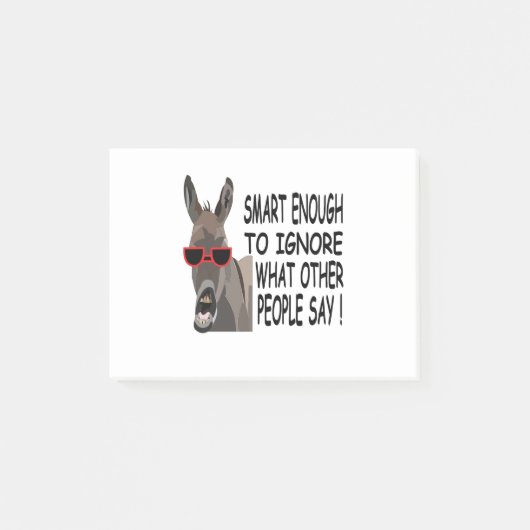 Coole Slimme Ezel Post-it® Notes (Voorkant)