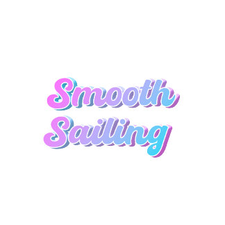 coole "Smooth Sailing" Tekst Design van qotsa T-shirt