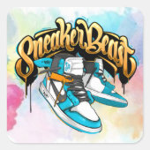 coole sneaker glossy sticker (Voorkant)