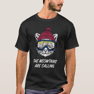 Coole Sneeuwbord Ski Liefhebber Berg Skiloper Grap T-shirt