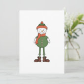 Coole Sneeuwman Kaart (Staand voorkant)