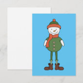 Coole Sneeuwman RSVP Kaartje (Voorkant / Achterkant)