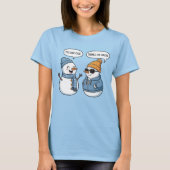 Coole Sneeuwman Vrienden T-shirt (Voorkant)
