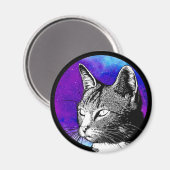 Coole Space Cat Nebula Magneet (Voorkant / Achterkant)