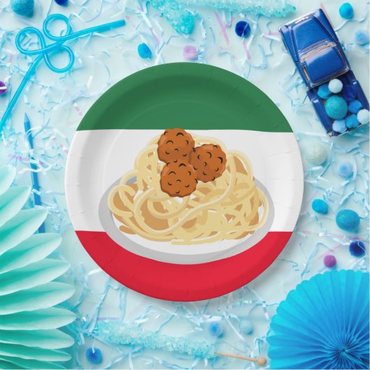 coole spaghetti - meatball papieren bordje (Feest)