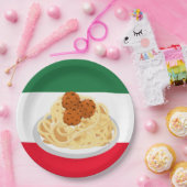 coole spaghetti - meatball papieren bordje (Feest)