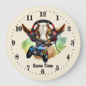 Coole spel tijd aanpasbare geit grote klok (Voorkant)