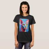 Coole Sphynx Naaktkat T-shirt (Voorkant volledig)