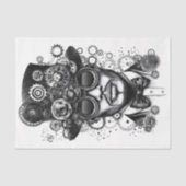 Coole Steampunk Man Zwart & Wit AC8 Découpage Tissuepapier (Voorkant)