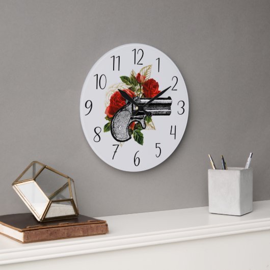 coole steampunk pistool liefhebbers grote klok (Kantoor)