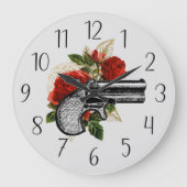 coole steampunk pistool liefhebbers grote klok (Voorkant)