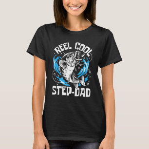 Coole stiefvader met vislijn Vaderdag stiefvader T-shirt