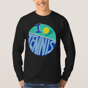 Coole  stijl Ik hou van tennis T-shirt