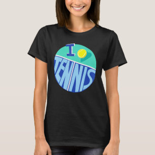 Coole stijl Ik hou van tennis T-shirt