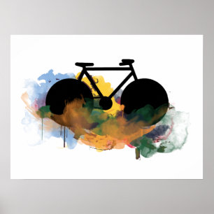 coole stijl met grafitti voor fiets poster