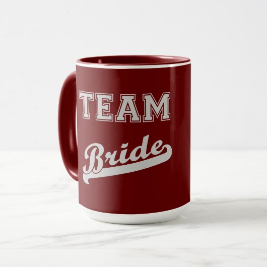 Coole stijlvolle team bruid mok (Voorkant links)