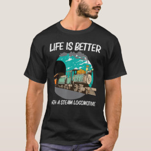 Coole Stoomlocomotief Voor Mannen Vrouwen Spoorweg T-shirt