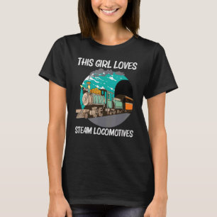 Coole Stoomlocomotief Voor Meisjes Kinderen Spoorw T-shirt