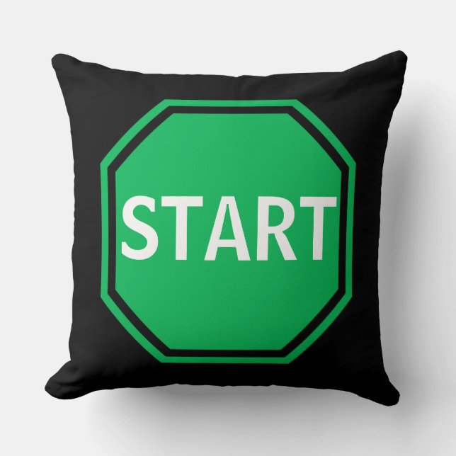 COOLE STOP / START STRAATBORD KUSSEN -ROOD ZWART (Voorkant)
