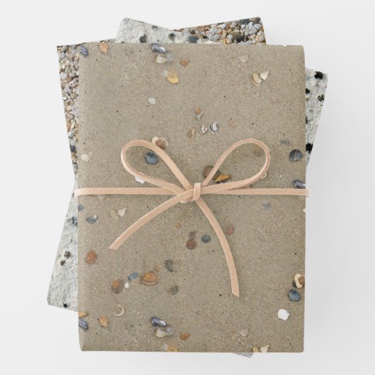 coole strand - en patroonpartij inpakpapier vel (In situ)