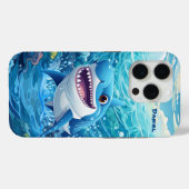 Coole strandhaai voeg naam toe Case-Mate iPhone case (Achterkant (horizontaal))