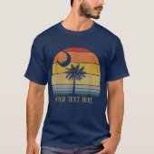 coole strandpalm toevoegen tekst t-shirt (Voorkant)