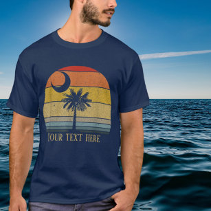 coole strandpalm toevoegen tekst t-shirt