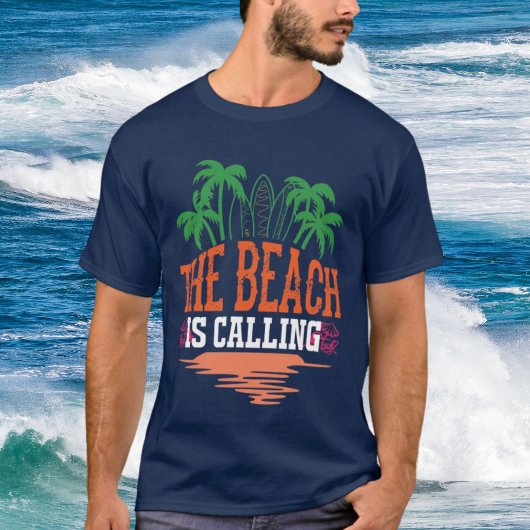 coole strandsurfen op het strand unisex t-shirt