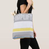 coole strepen canvas tas vereenvoudigt tekst (Dichtbij)