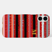 coole strepen met aangepast initiaal Case-Mate iPhone case (Achterkant (horizontaal))