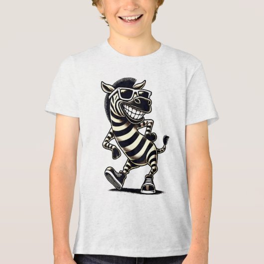 Coole strepen Tri-Blend shirt (Voorkant)