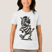 Coole strepen Tri-Blend shirt (Voorkant)