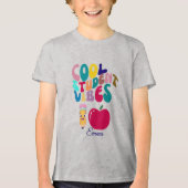 COOLE STUDENTENVIBES TERUG NAAR SCHOOL KINDEREN TS Tri-Blend SHIRT (Voorkant)
