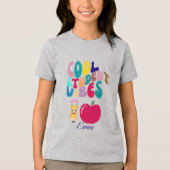 COOLE STUDENTENVIBES TERUG NAAR SCHOOL KINDEREN TS Tri-Blend SHIRT (Voorkant)